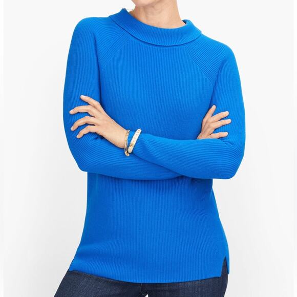 Talbots Blue Pima Sabrina Sweater Size XS - Picture 1 of 8